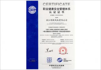 職業(yè)健康安全體系證書